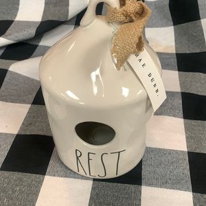 Rae Dunn Rest birdhouse